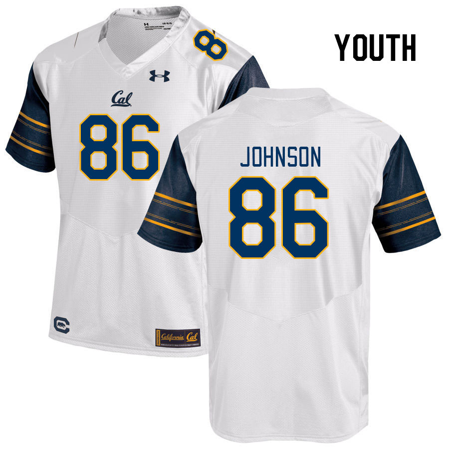 Youth #86 Jeffrey Johnson California Golden Bears College Football Jerseys Stitched Sale-White